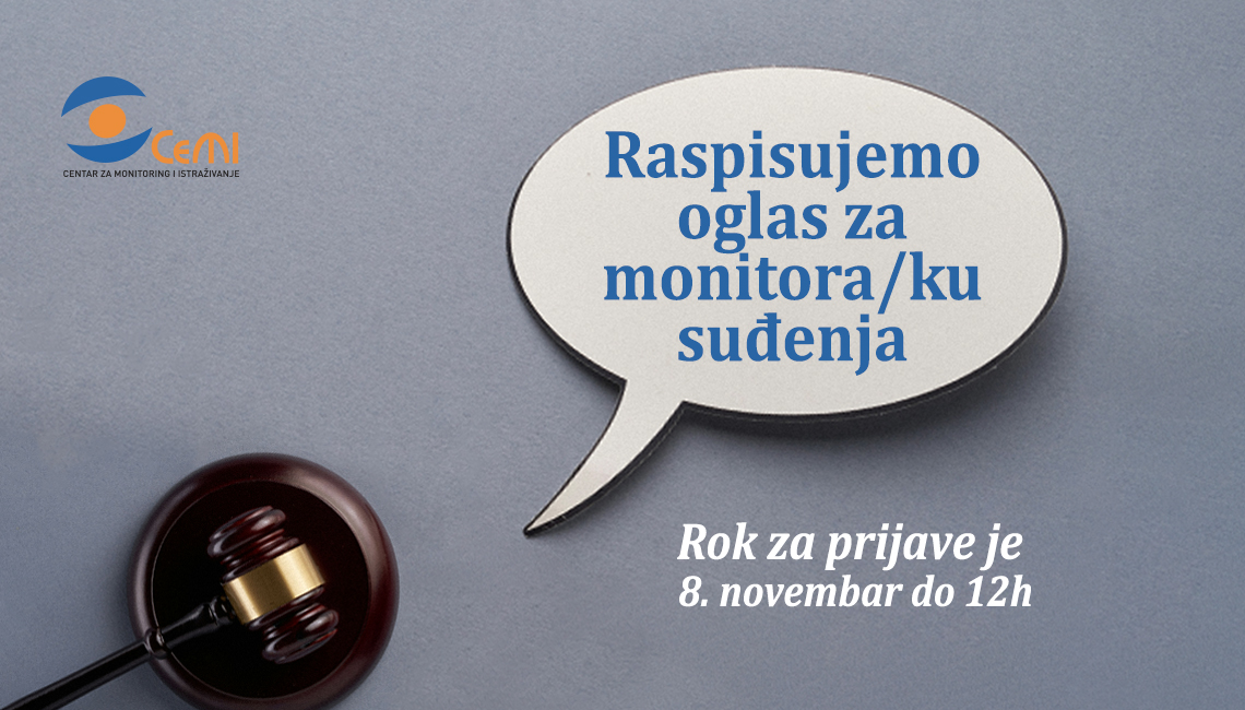 Konkurs za poziciju: Monitor/ka suđenja