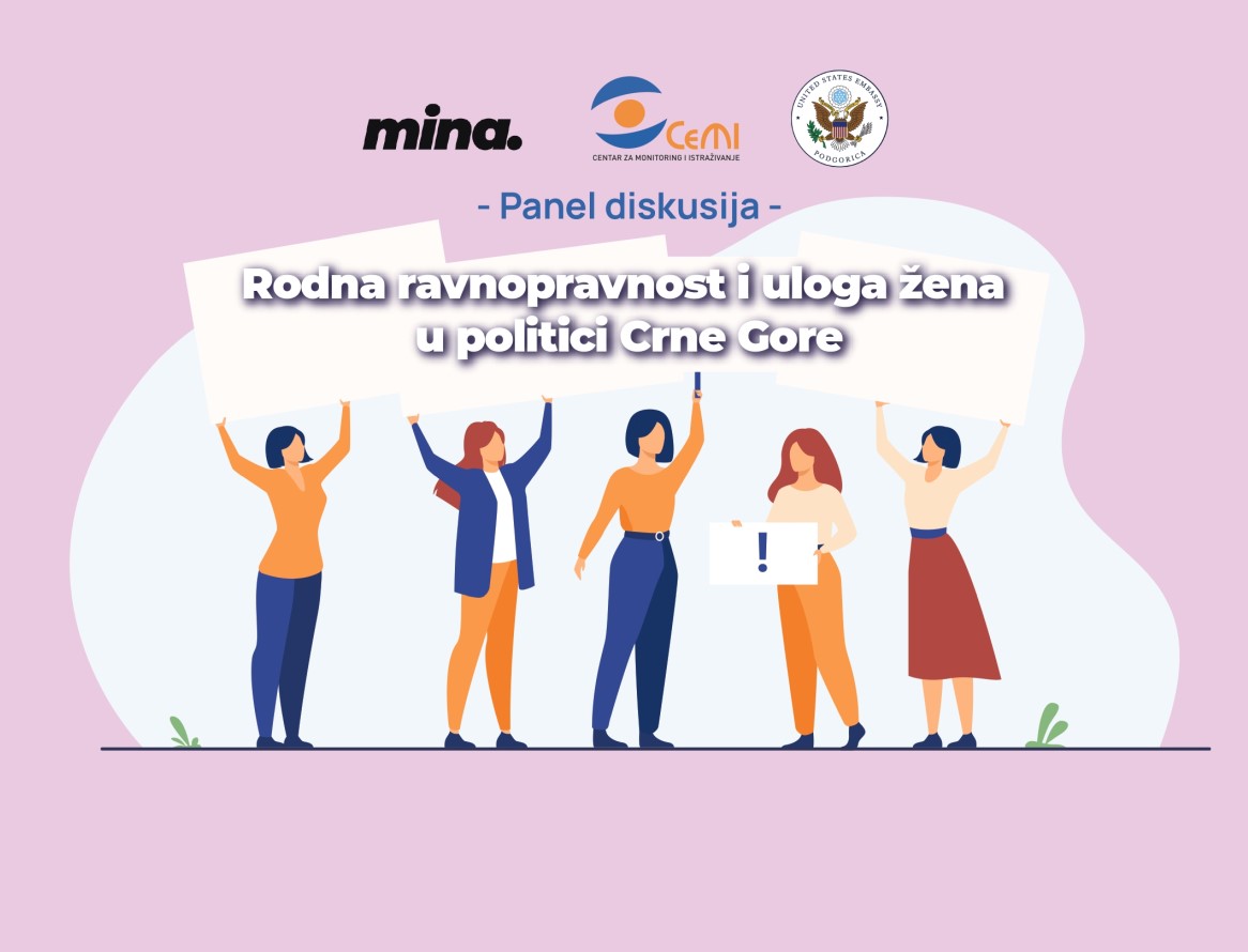 Najava panel diskusije "Rodna ravnopravnost i uloga žena u politici Crne Gore"
